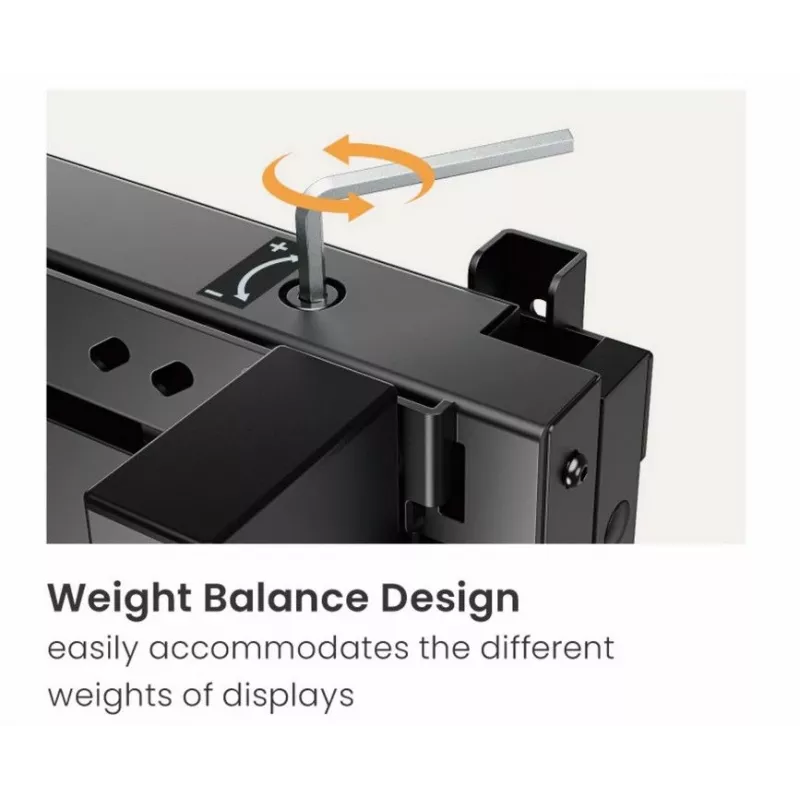 Soporte de pared para TV interactivo subir-bajar Equip 60