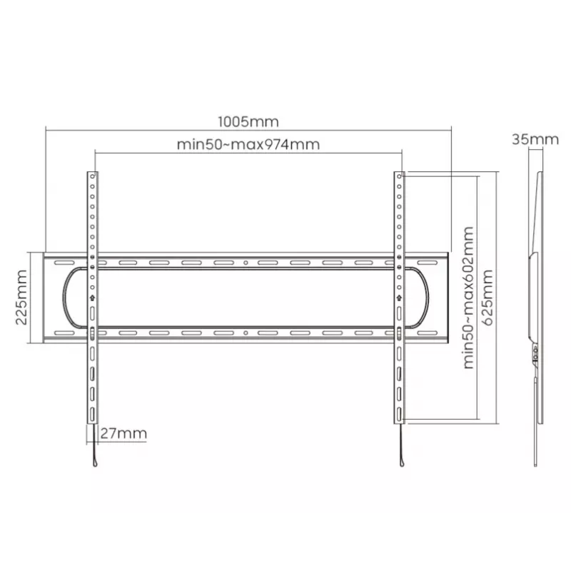 Soporte de pared fijo para TV de alta carga Equip 60