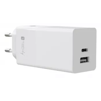 Cargador móvil Techly IPW-PD100W-WH batería portátil, smartphone, tablet, universal blanco AC carga rápida interior