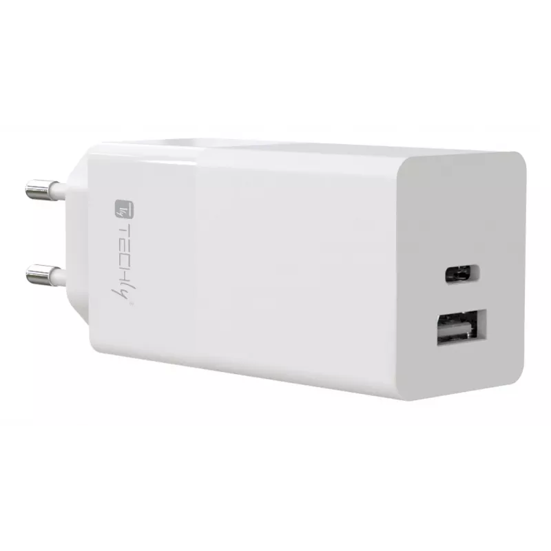 Cargador móvil Techly IPW-PD100W-WH batería portátil, smartphone, tablet, universal blanco AC carga rápida interior