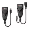 Extensor Lindy 100m USB 2.0 Type-C Cat.6, transmisor y receptor de red, 100 m, 480 Mbit/s, Cat5e, Cat6, CH317Q, CH9317, RTL8211E, negro