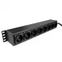Unidad de distribución de corriente (PDU) Lindy 73025 8 salidas AC 1.5U negro
