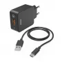 Cargador móvil Hama 00201625 para móvil, smartphone, tablet negro interior AC carga rápida