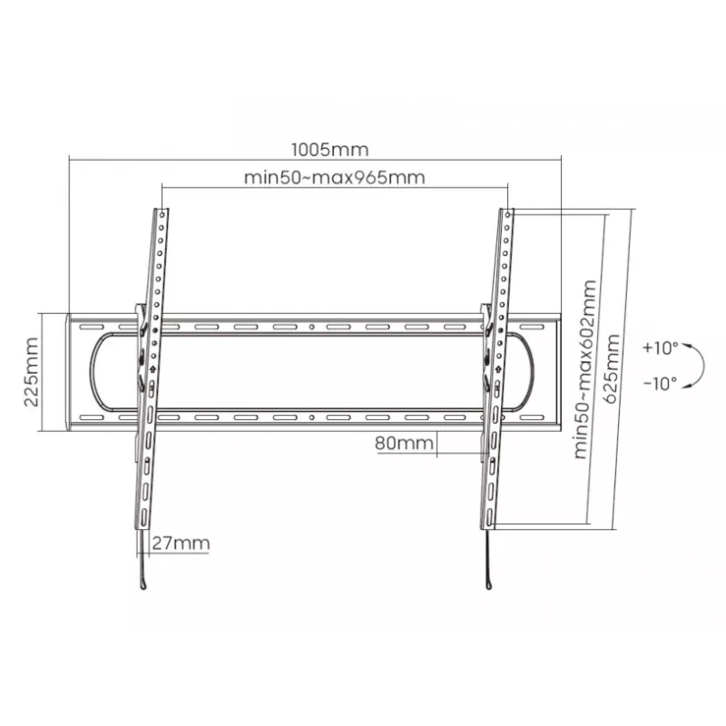 Equip soporte de pared para TV inclinable para cargas pesadas de 60
