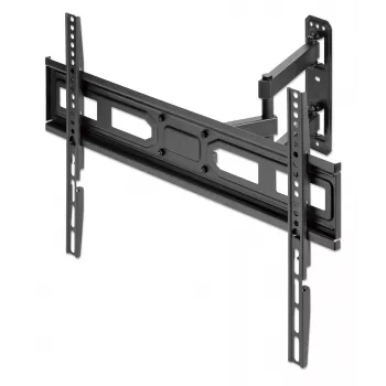 Manhattan soporte de pared para TV y monitores (Full Motion), para pantallas de 32 inch a 65 inch, compatibilidad VESA: todas entre 100x100 mm y 600x400 mm - comprueba las dimensiones de los cuatro orificios de montaje en la parte posterior de la pantalla para asegurarte de que encajan, máx. 35 kg, negro, soporte, garantía de por vida