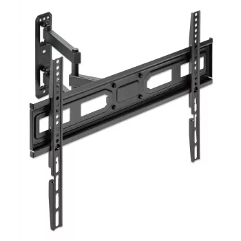 Manhattan soporte de pared para TV y monitores (Full Motion), para pantallas de 32 inch a 65 inch, compatibilidad VESA: todas entre 100x100 mm y 600x400 mm - comprueba las dimensiones de los cuatro orificios de montaje en la parte posterior de la pantalla para asegurarte de que encajan, máx. 35 kg, negro, soporte, garantía de por vida