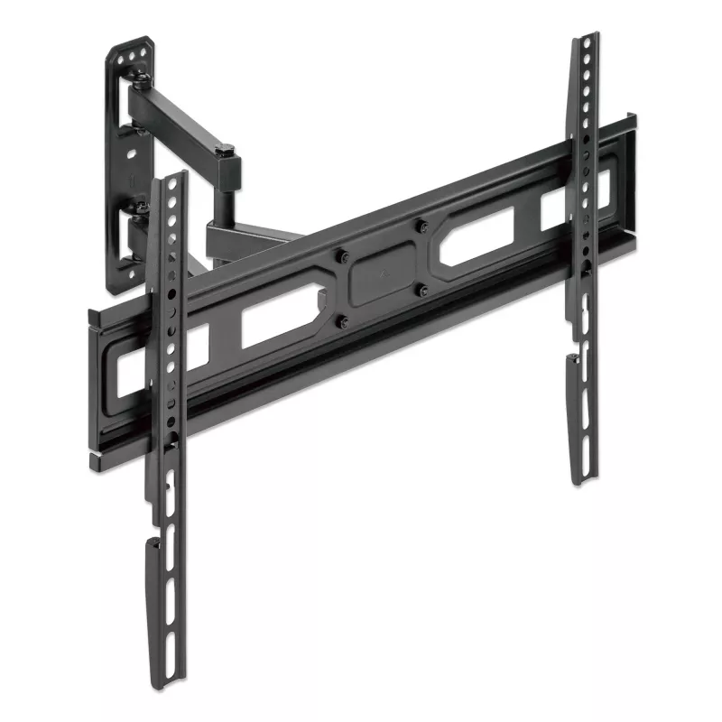 Manhattan soporte de pared para TV y monitores (Full Motion), para pantallas de 32 inch a 65 inch, compatibilidad VESA: todas entre 100x100 mm y 600x400 mm - comprueba las dimensiones de los cuatro orificios de montaje en la parte posterior de la pantalla para asegurarte de que encajan, máx. 35 kg, negro, soporte, garantía de por vida