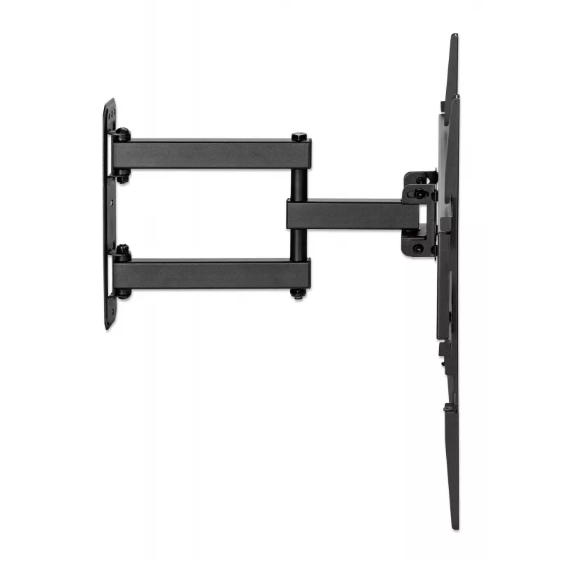 Manhattan soporte de pared para TV y monitores (Full Motion), para pantallas de 32 inch a 65 inch, compatibilidad VESA: todas entre 100x100 mm y 600x400 mm - comprueba las dimensiones de los cuatro orificios de montaje en la parte posterior de la pantalla para asegurarte de que encajan, máx. 35 kg, negro, soporte, garantía de por vida