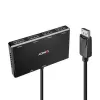 Lindy hub MST DisplayPort 1.2 de 4 puertos, DisplayPort, DisplayPort, 1920 x 1080 (HD 1080), 3840 x 2160, negro, acrilonitrilo butadieno estireno (ABS), CE, UKCA, FCC, RoHS y REACH
