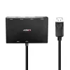 Lindy hub MST DisplayPort 1.2 de 4 puertos, DisplayPort, DisplayPort, 1920 x 1080 (HD 1080), 3840 x 2160, negro, acrilonitrilo butadieno estireno (ABS), CE, UKCA, FCC, RoHS y REACH