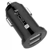 Techly cargador mini para coche con 2 puertos USB-A 12W / 2.4A negro
