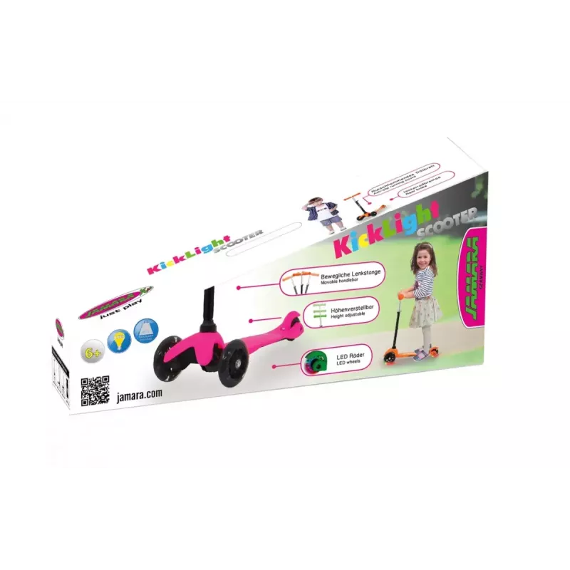 Triciclo patinete Jamara 460497 negro rosa