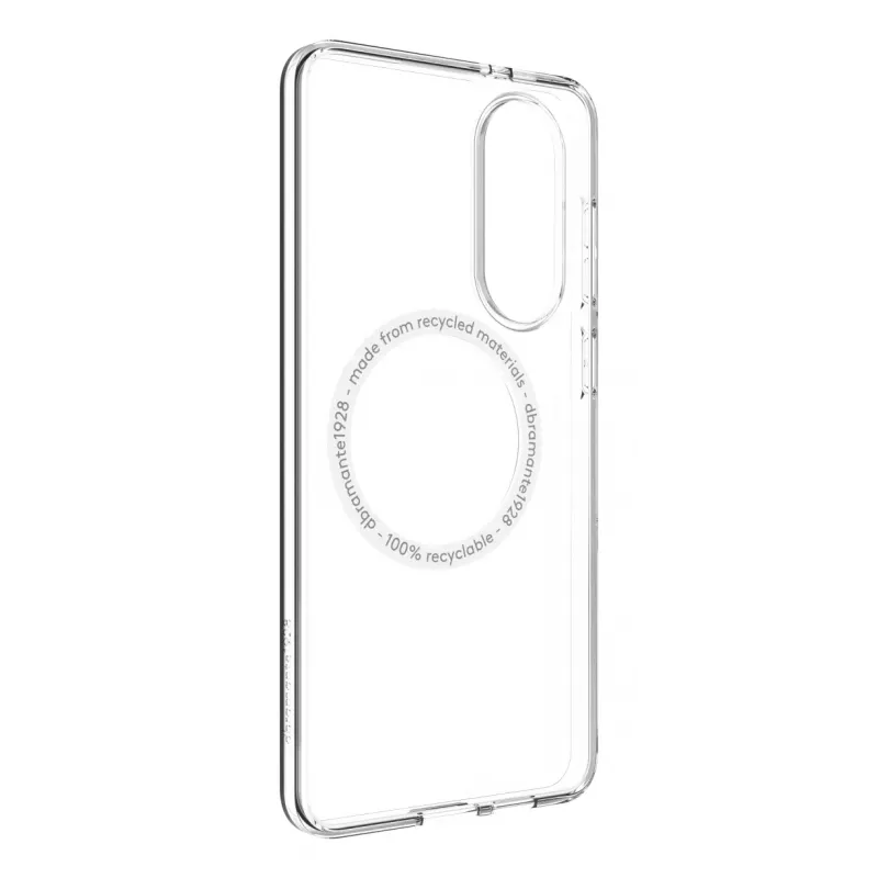 dbramante1928 Greenland Pro Qi2 GPEDNIBL6786 funda trasera para Samsung Galaxy S25 Edge, compatible con MagSafe, plástico, transparente