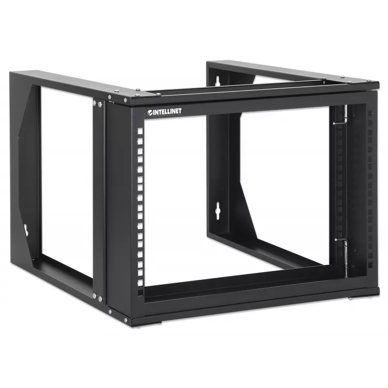 Intellinet 716178 rack de red abierto de pared de 19 pulgadas (48,3 cm), 6U, 2 postes, negro RAL 9004
