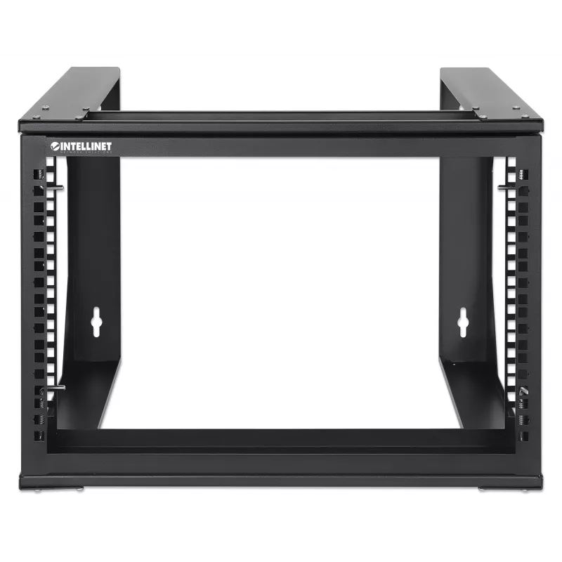 Intellinet 716178 rack de red abierto de pared de 19 pulgadas (48,3 cm), 6U, 2 postes, negro RAL 9004