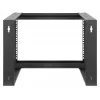 Intellinet 716178 rack de red abierto de pared de 19 pulgadas (48,3 cm), 6U, 2 postes, negro RAL 9004