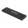 Caja para SSD M.2 NVMe Manhattan, conector hembra USB-C, 10 Gbit/s (USB 3.2 Gen2 alias USB 3.1), compatible con UASP, SuperSpeed+ USB, aluminio, negro, tres años de garantía