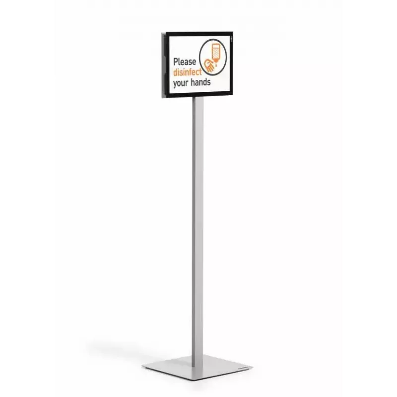 Expositor informativo Durable INFO STAND BASIC A4 metal plástico gris