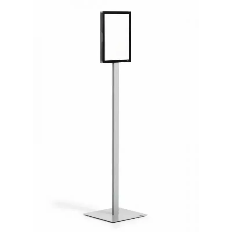Expositor informativo Durable INFO STAND BASIC A4 metal plástico gris