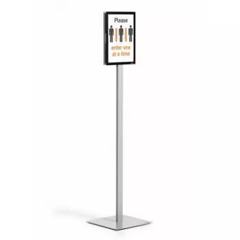 Expositor informativo Durable INFO STAND BASIC A4 metal plástico gris