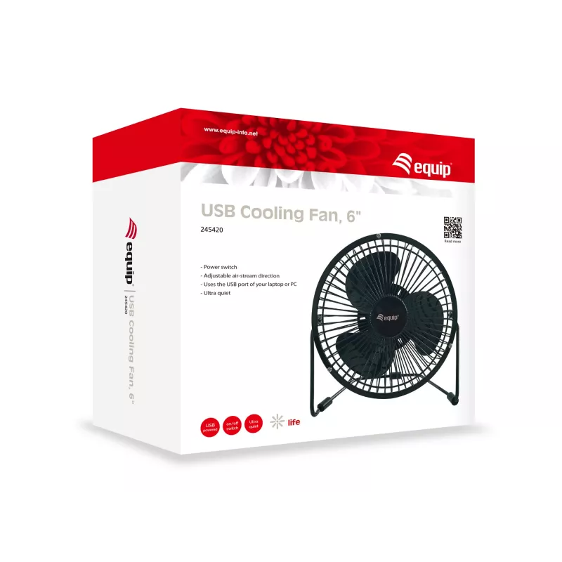 Ventilador doméstico Equip 245420 negro