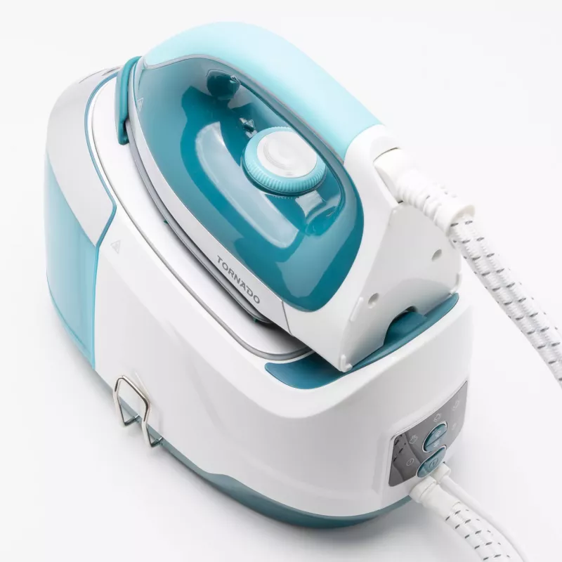 Tornado TSS-2400D plancha con generador de vapor, azul/blanco