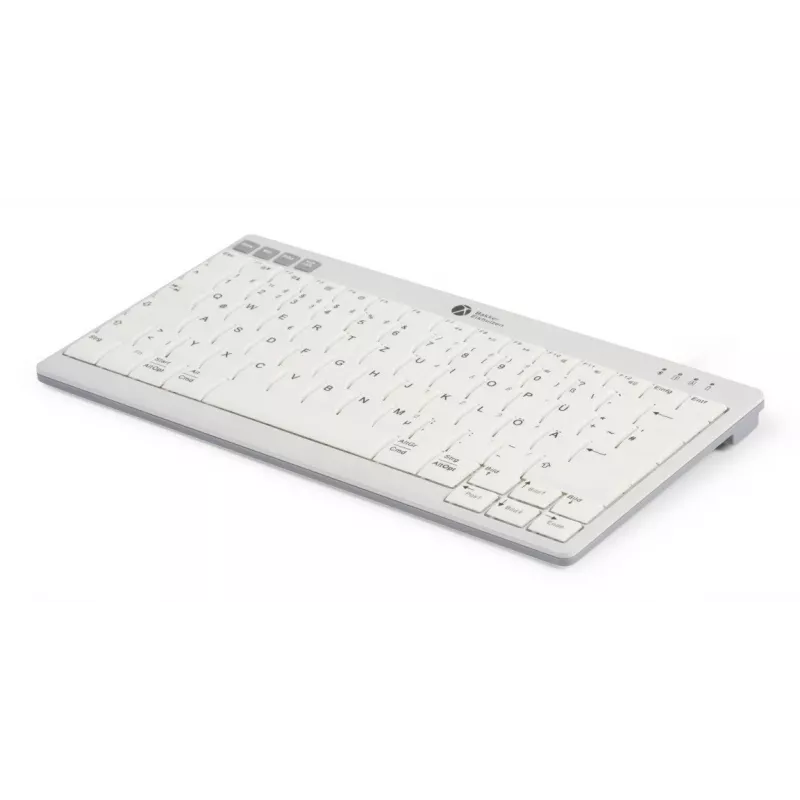 BakkerElkhuizen UltraBoard 950 V2 Wireless UK Qwerty, Tenkeyless (80 - 87%), con cable e inalámbrico, USB + Bluetooth, interruptores de tijera, QWERTY, gris oscuro, gris claro
