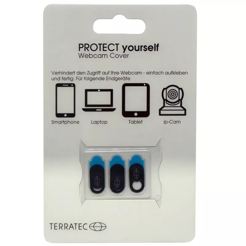 TerraTec PROTECT yourself cubierta para webcam, negro, pack de 3