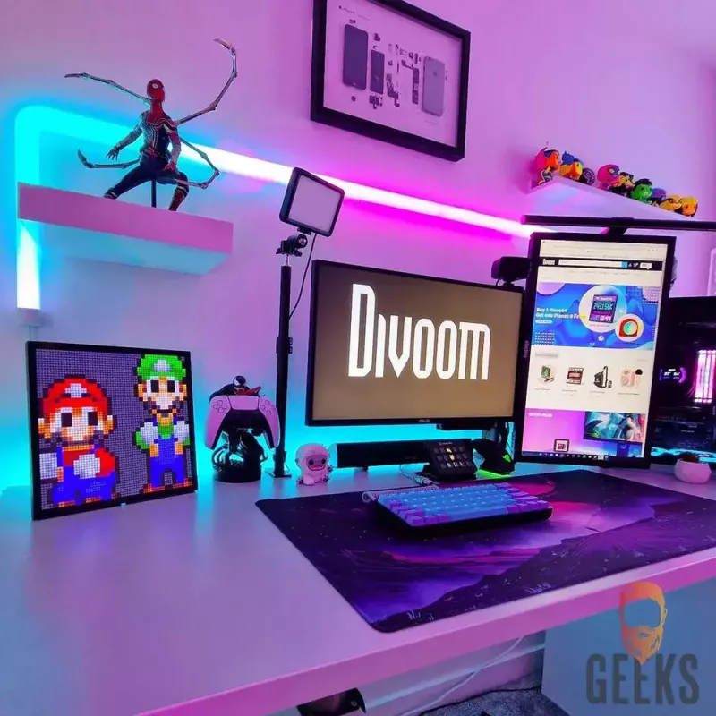 Marco de fotos digital Divoom Pixoo64 Negro Wi-Fi 64x64 RGB LED