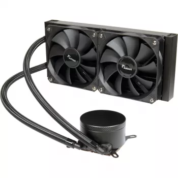 Refrigeración líquida todo en uno para CPU INTER-TECH Argus Iceman B-240 – Ventilador de 12 cm, rodamiento hidráulico, Negro
