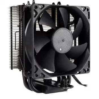 Disipador de aire INTER-TECH 4P90 Pro Bulk, ventilador de 92 mm, rodamiento hidráulico, 12 V, compatible con AM5/AM4/AMD y varios zócalos Intel, negro