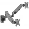 Soporte de pared doble Manhattan para TV y monitores (brazo de gas de movimiento completo), para pantallas de 17 inch a 32 inch, compatibilidad VESA: 75x75 mm y 100x100 mm – comprueba las dimensiones de los cuatro orificios de montaje en la parte trasera de la pantalla para asegurar la compatibilidad, máx. 8 kg por brazo, Negro, soporte