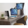 Soporte de pared doble Manhattan para TV y monitores (brazo de gas de movimiento completo), para pantallas de 17 inch a 32 inch, compatibilidad VESA: 75x75 mm y 100x100 mm – comprueba las dimensiones de los cuatro orificios de montaje en la parte trasera de la pantalla para asegurar la compatibilidad, máx. 8 kg por brazo, Negro, soporte