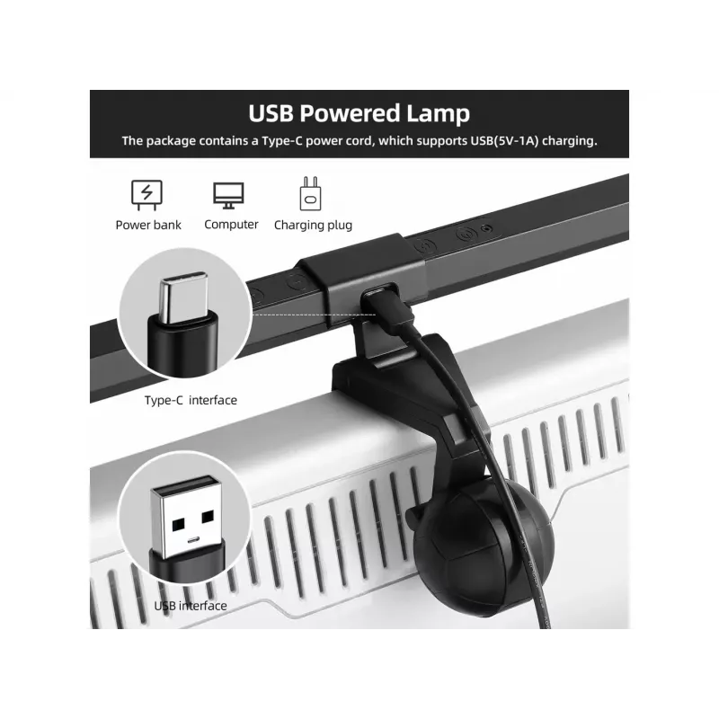 Lámpara LED USB para monitor Equip con control táctil