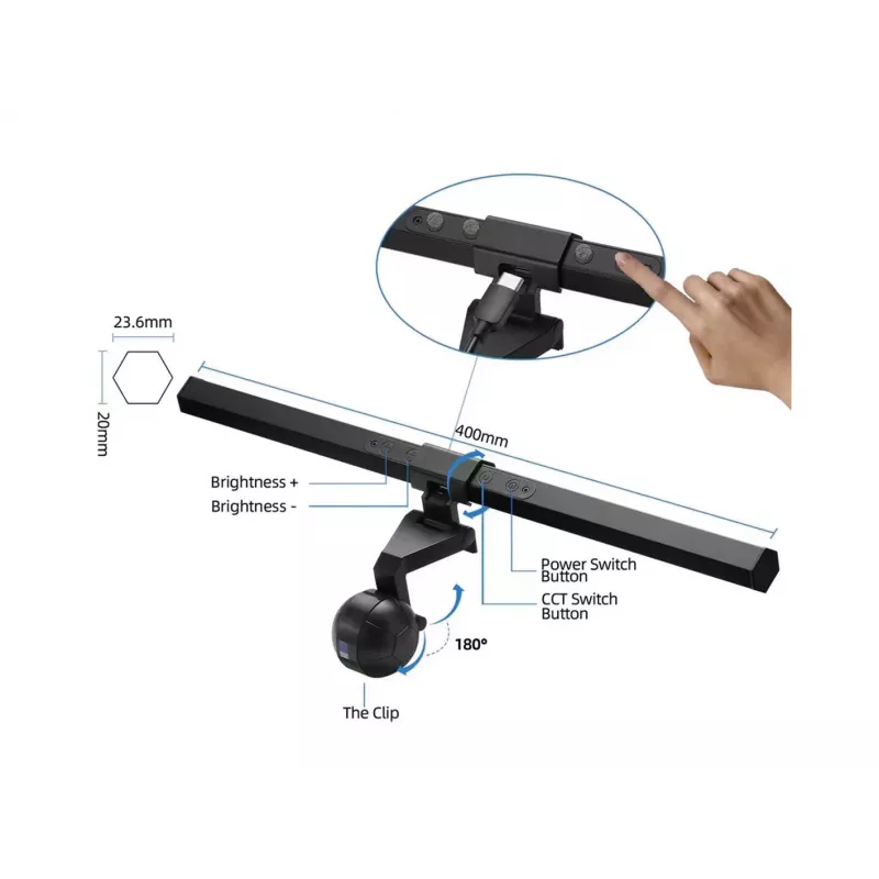 Lámpara LED USB para monitor Equip con control táctil