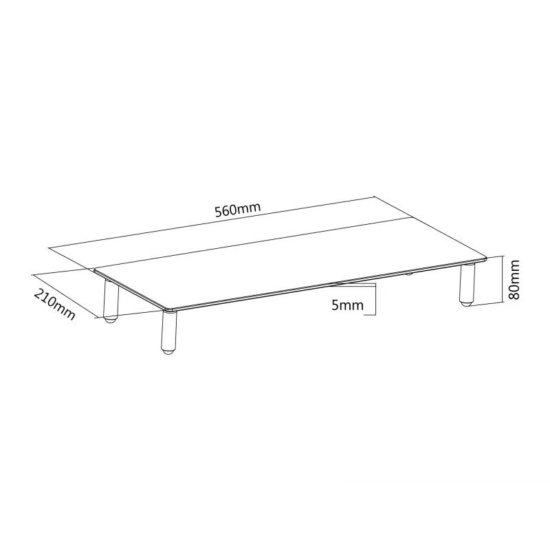 Soporte de escritorio de cristal para monitor Equip 650882