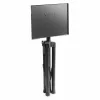 Soporte de suelo tipo trípode Manhattan para TV/monitor/proyector/portátil, para pantallas: de 13 inch a 32 inch, compatibilidad VESA: 75x75 y 100x100 mm – comprueba las dimensiones de los cuatro orificios de montaje en la parte trasera de la pantalla para asegurar la compatibilidad, máx. 15 kg, altura ajustable, Negro, soporte