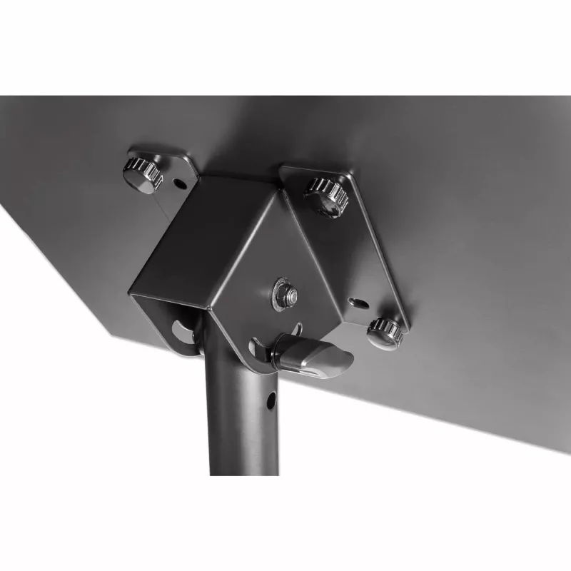 Soporte de suelo tipo trípode Manhattan para TV/monitor/proyector/portátil, para pantallas: de 13 inch a 32 inch, compatibilidad VESA: 75x75 y 100x100 mm – comprueba las dimensiones de los cuatro orificios de montaje en la parte trasera de la pantalla para asegurar la compatibilidad, máx. 15 kg, altura ajustable, Negro, soporte