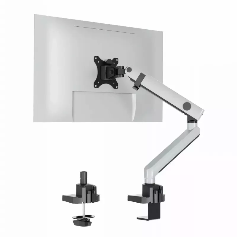 Durable SELECT PLUS soporte para monitor 509623 con brazo para 1 monitor, fijación a mesa, plateado