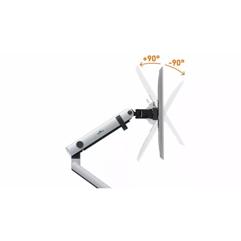 Durable SELECT PLUS soporte para monitor 509623 con brazo para 1 monitor, fijación a mesa, plateado
