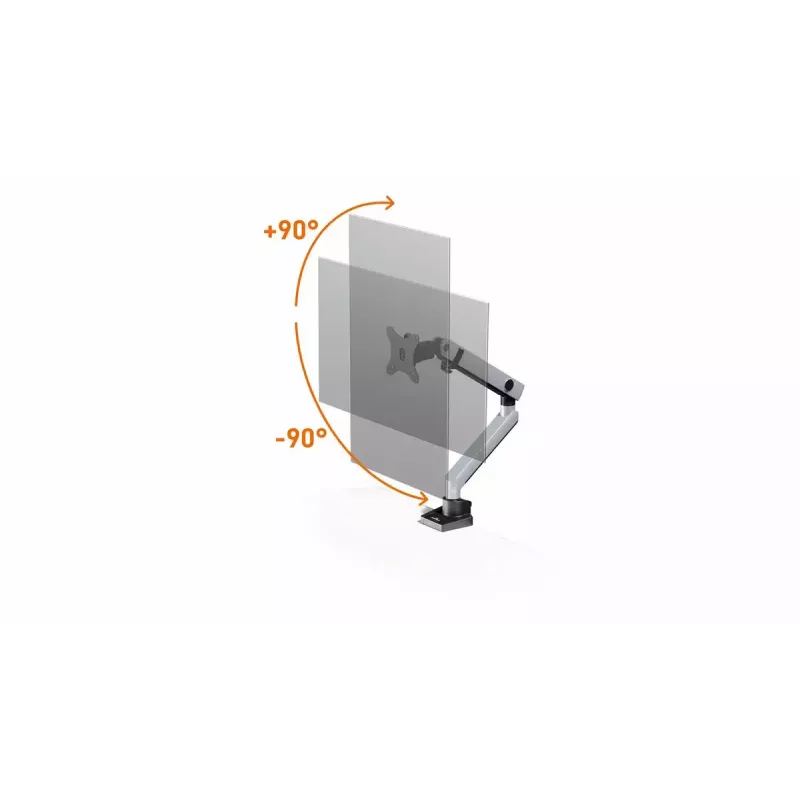 Durable SELECT PLUS soporte para monitor 509623 con brazo para 1 monitor, fijación a mesa, plateado