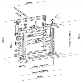 Soporte de montaje para videowall pop-out Equip 45
