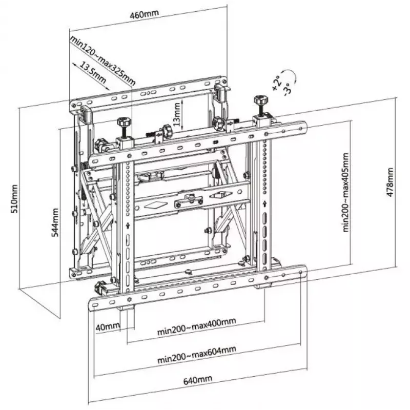 Soporte de montaje para videowall pop-out Equip 45