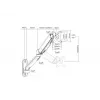 Soporte de pared para monitor individual Equip 17 inch-32 inch, longitud del brazo: 564 mm