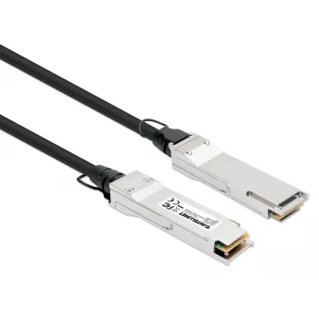 Cable twinax de cobre de conexión directa pasivo Intellinet 0,5 m 40G QSFP+ 30AWG MSA QSFP-H40G-CU50CM compatible