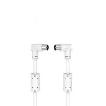 Cable coaxial Hama 00205057 3 m blanco conectores coaxiales