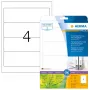 Etiquetas de impresora autoadhesivas HERMA 10746 blancas 19,2x6,1 cm 80 etiquetas
