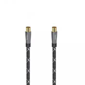 Cable coaxial Hama 00205072 5 m negro, gris