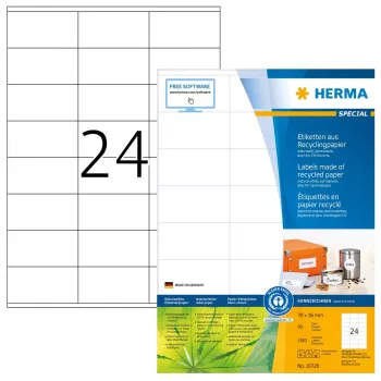 Etiquetas de impresora autoadhesivas HERMA 10728 blancas 7 cm x 3,6 cm