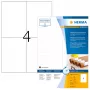 HERMA 10773 etiquetas resistentes a la intemperie, 105 x 148 mm, A4, autoadhesivas, blancas